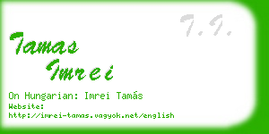 tamas imrei business card